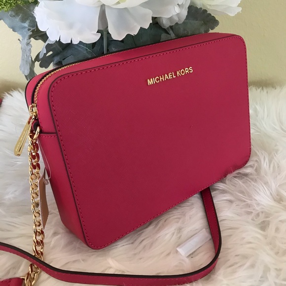 Michael Kors Bags Michael Kors Jet Set Electric Pink Crossbody Bag Poshmark